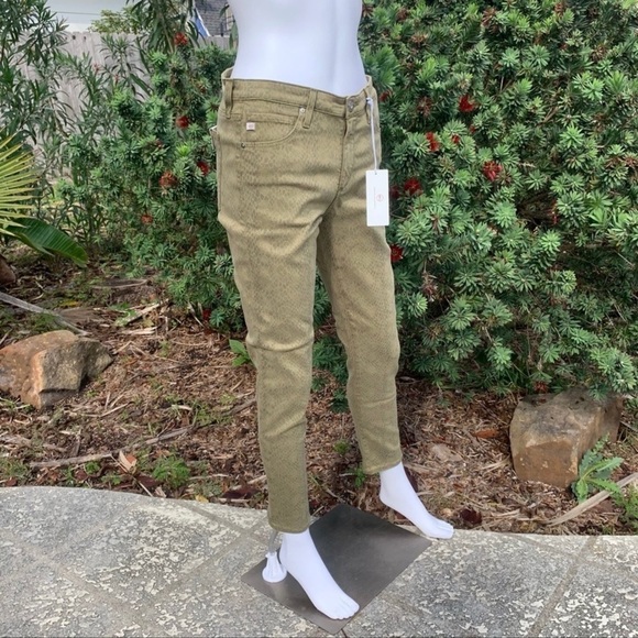 NWT AG Adriano Goldschmied Python Print Skinny Ankle Jeans - Picture 9 of 14